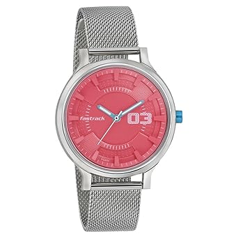 Fastrack Analog Red Dial Womens Watch-NL6166SM02