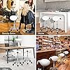 Bonnlo Saddle Stool Adjustable Salon Chair, Swivel Rolling Wheels & Ergonomic, Hydraulic Gas Lift Chair for Hairdressing Manicure Tattoo SPA Beauty Therapy Bar Studio, White #2