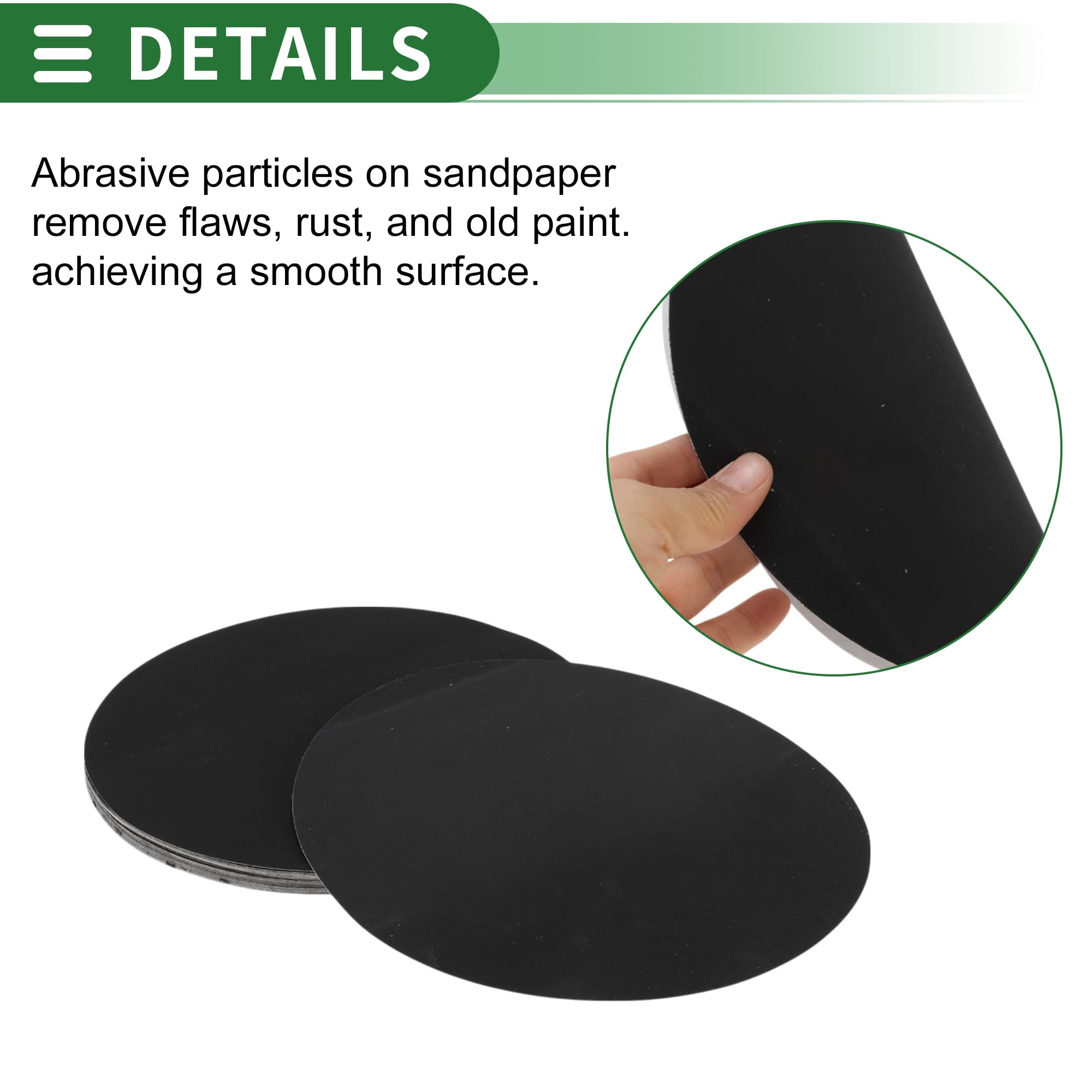 TUCKBOLD Sandpaper Hook & Loop Sanding Sheets 225x225mm Black 1500 Grit Efficient Grinding and Polishing Automobile Manufacturing and Repair Metal Processing - Image 4