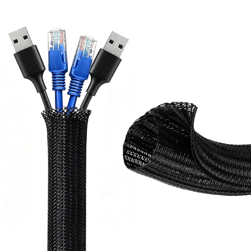 Cable Organizer Sleeve - Tangle-Free Wire Management -8 Cable Organizer Sleeve - Tangle-Free Wire Management -8