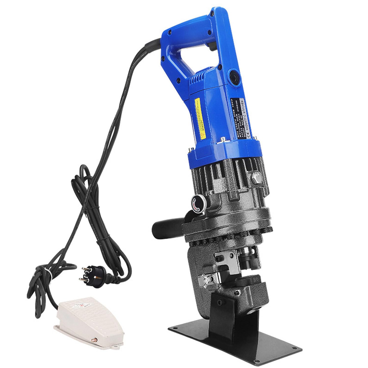 DUMIPME Metal Punching Machine,2-3 Seconds Fast Hole Opener 1800W Hydraulic Puncher with 5 Molds Foot Pedal, Iron and Metal Sheets MHP-20ChannelSteelModel