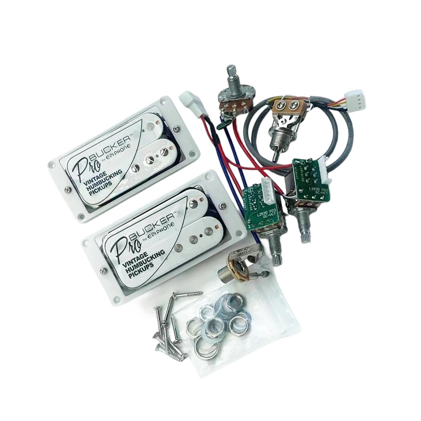 Micros Humbucker Alnico 5 Polyvalents avec Harnais Push-Pull 4 Options Câblage - 3