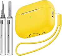 Vista 33 de Compatible con Airpods Pro 2 Case, Funda Protectora de Piel de Silicona Suave con Kit de Limpieza y Cordón Compatible para AirPod Pro de 2ª
