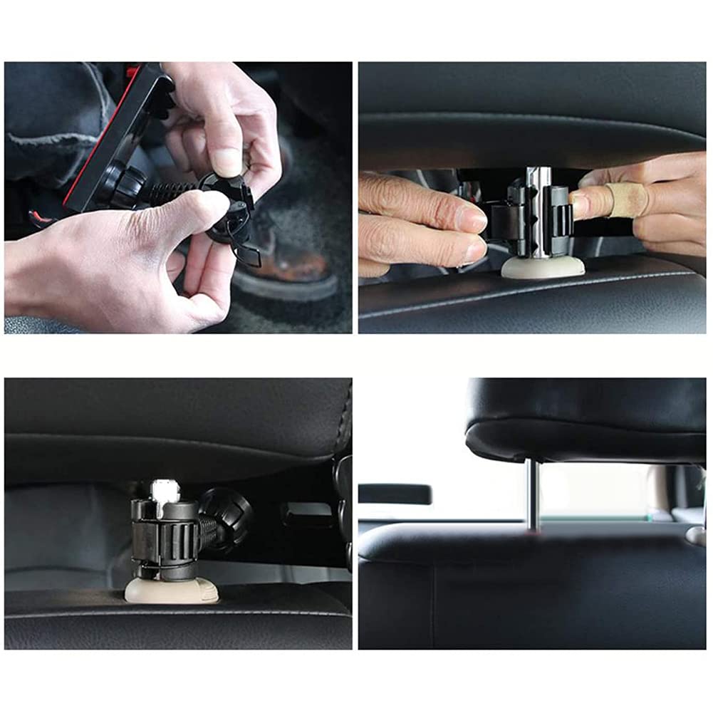 Car Mobile Phone Holder Car Rear Pillow Mobile Phone Holder Portable Ram Mounting Ball Adapter Car Headrest Bracket Car Rear Pillow Mobile Phone Bracket Ball Head Accessories Ram Mount