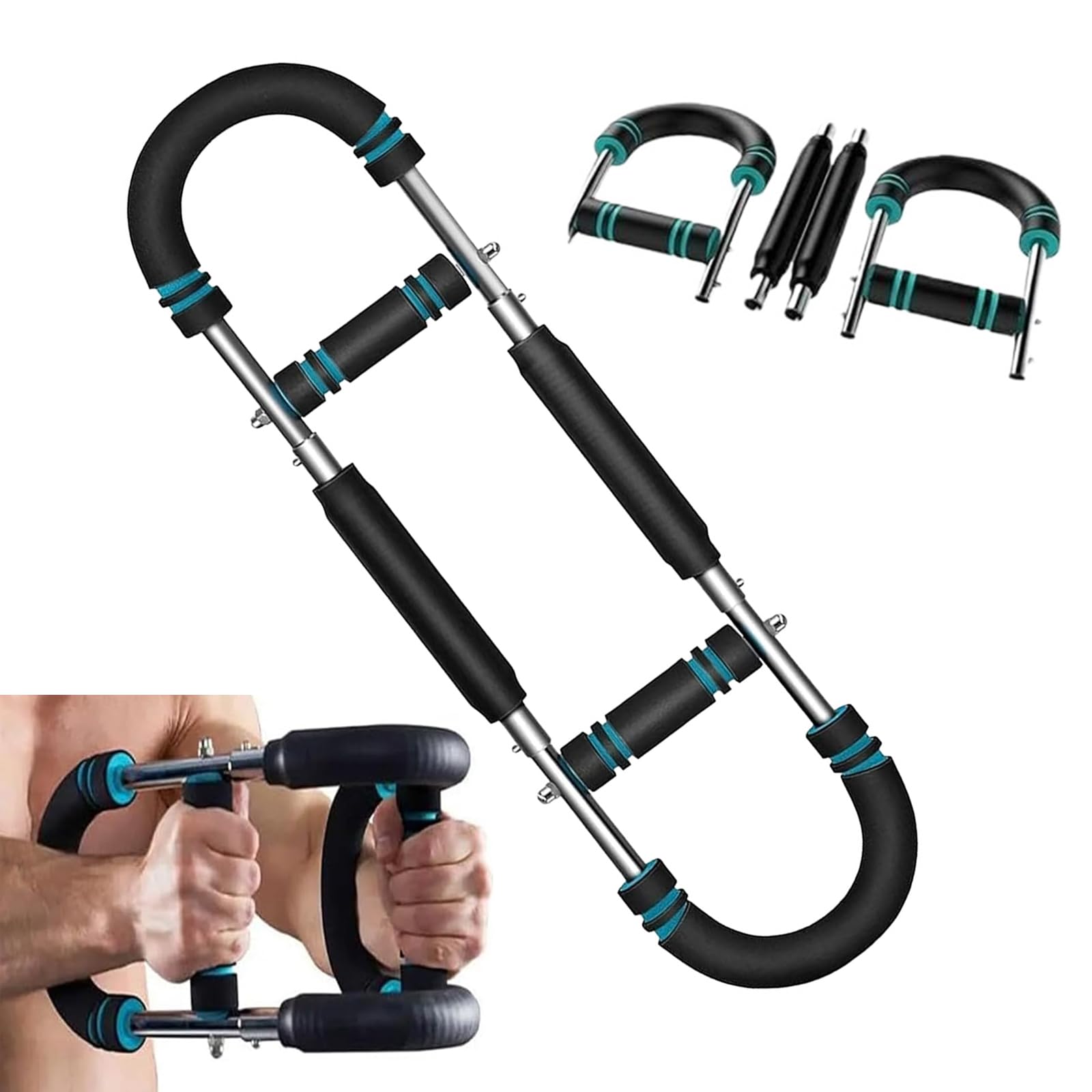 Twister Arm Trainer Black Blue Efficient Portable Full Body Workout Tool Ergonomic Design Durable High Strength Metal Spring Targets Multiple Muscle Groups Arm Chest Back Legs Shoulders-image-33