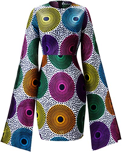 Shenbolen Women African Print Dress Ankara Long Dresses(A,Large)