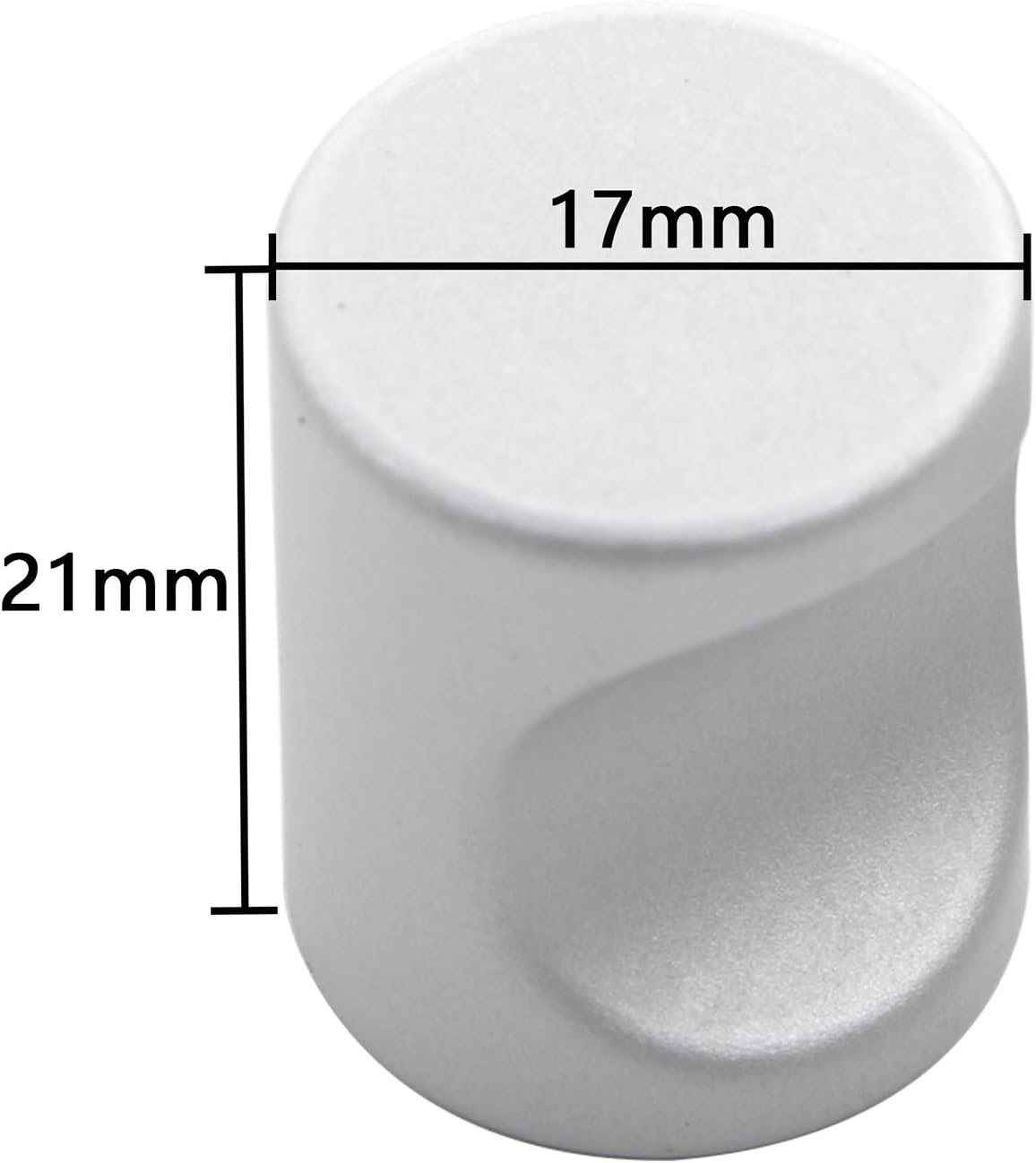 20pcs Cabinet Knobs, Modern Cylindrical Drawer Knobs Dresser Pulls Bathroom Cupboard Handles with Screws 17x21mm/0.67x0.83 inch