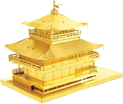 Miniatura 4 de Fascinations Metal Earth Gold Kinkaku-Ji - Kit de modelo de metal 3D con pinzas