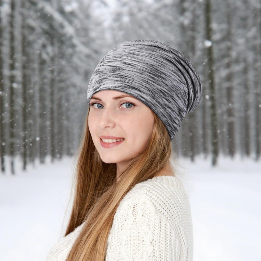 flintronic 2-pak czapka beanie, czapka z czaszką dla mężczyzn i kobiet, paski luźne czapki do domu, szkoły i biura oraz aktywności na świeżym powietrzu