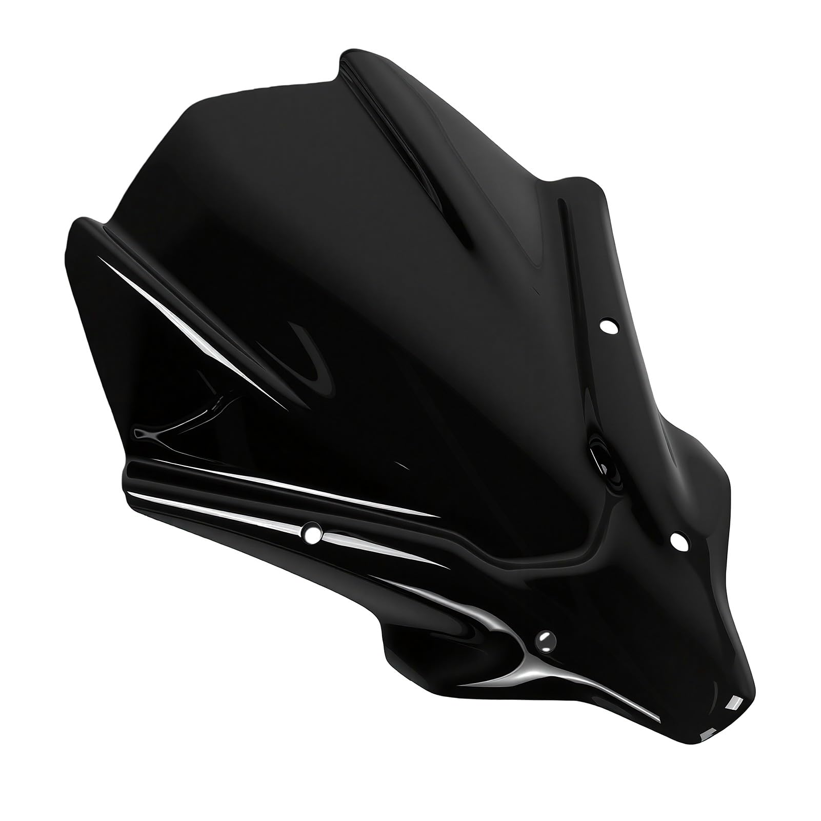 Ejoyous Szyba Przednia Motocykla Czarny Stop Aluminium i Deflektor ABS Dynamiczna Konstrukcja Aerodynamiczna Mocowanie śrubowe dla Kierowców MT 07 2021 2022 2023 2024