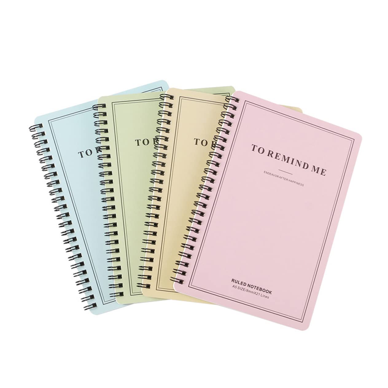 Decorazioni Scuola 4 Pezzi Quaderni a Spirale in Cartoncino Bianco per Studenti, come Diary Book e Travel Diary per Feste di Compleanno e Viaggi