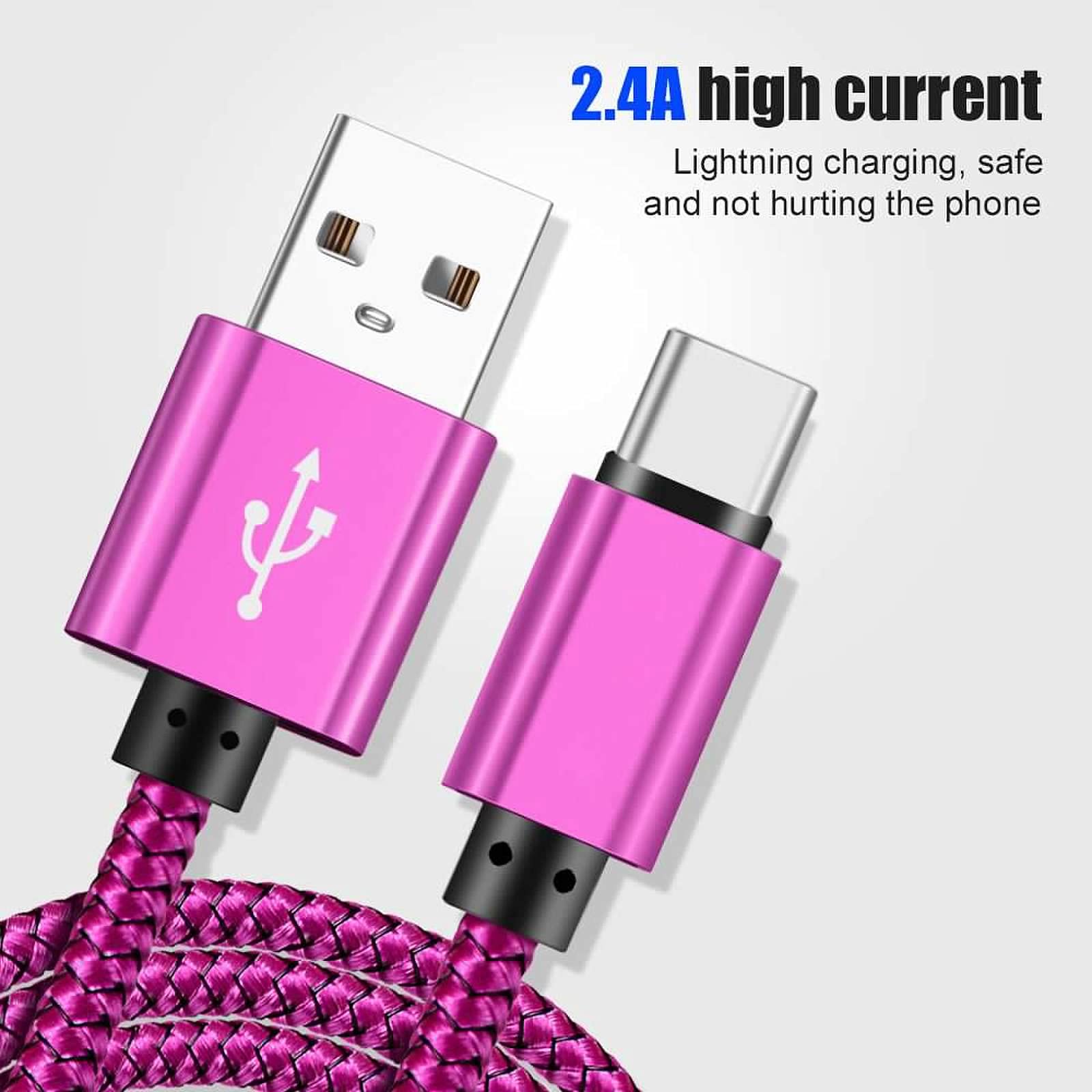 INIU Cavo USB Type-C [5 Pezzi], Cavetto USB C 3,1A Ricarica Rapida, Nylon Cavo USB A USB C per