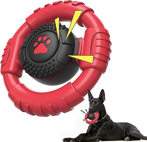 Miniatura 1 de Juguetes resistentes para perros masticadores agresivos de razas grandes, juguete de goma de nailon indestructible para perros grandes, súper
