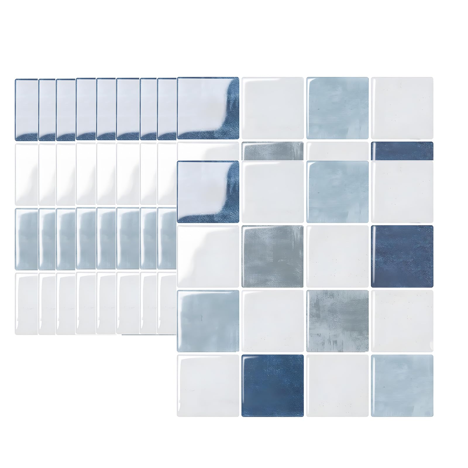 Kaeltsyn 10 Sheets Modern Geometric PET Wall Tiles for Home Renovation Easy Maintain Peels and Stick Backsplash