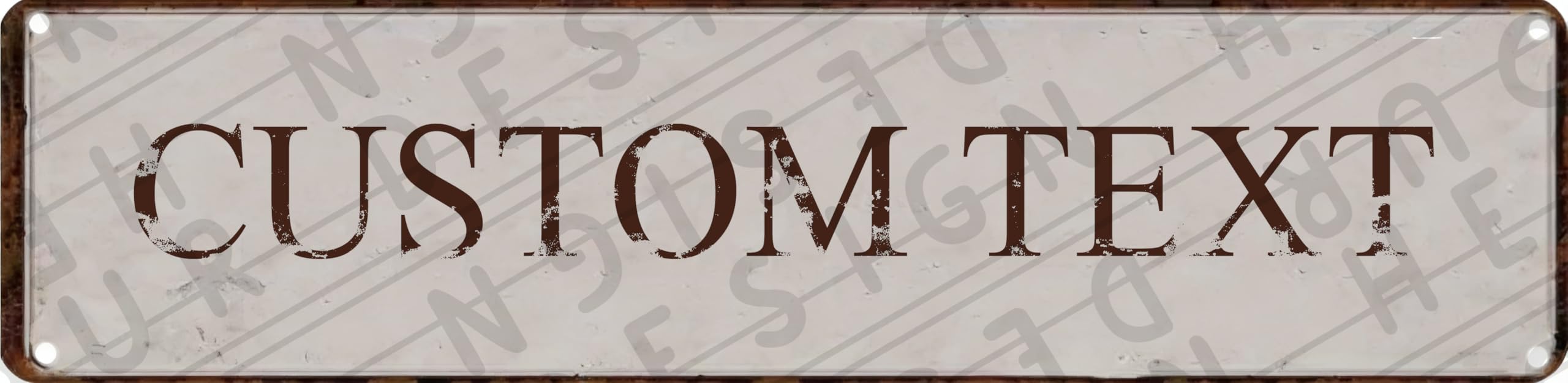 Personalized 16x4 Metal Sign Custom Image Text Garage Man Cave Shed Decor