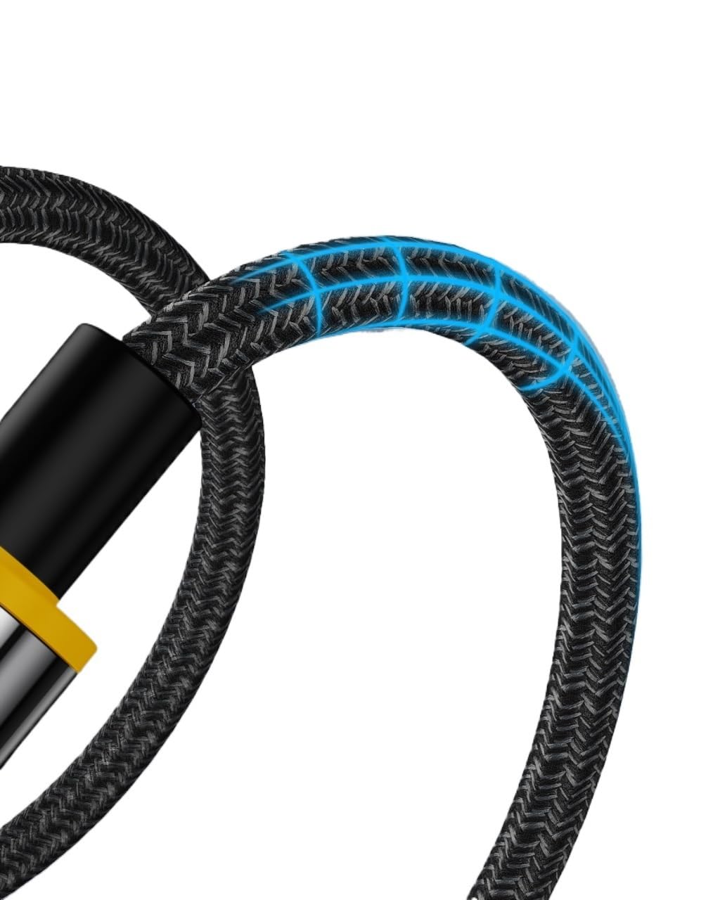 Cavo USB C per ricarica rapida*/ing a 5A L*/ED Display digitale ad alta velocità+cavo dati USB cha/rger in nylon (grigio)