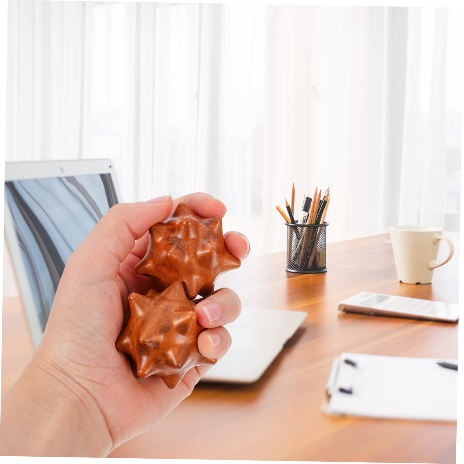 FOMIYES 2 Pack Hand Massage Balls Finger Flexibility Training Balls for Hand Rehabilitation for Physical Therapy Fitness Exercise Office Use Daily Present for Family Friends