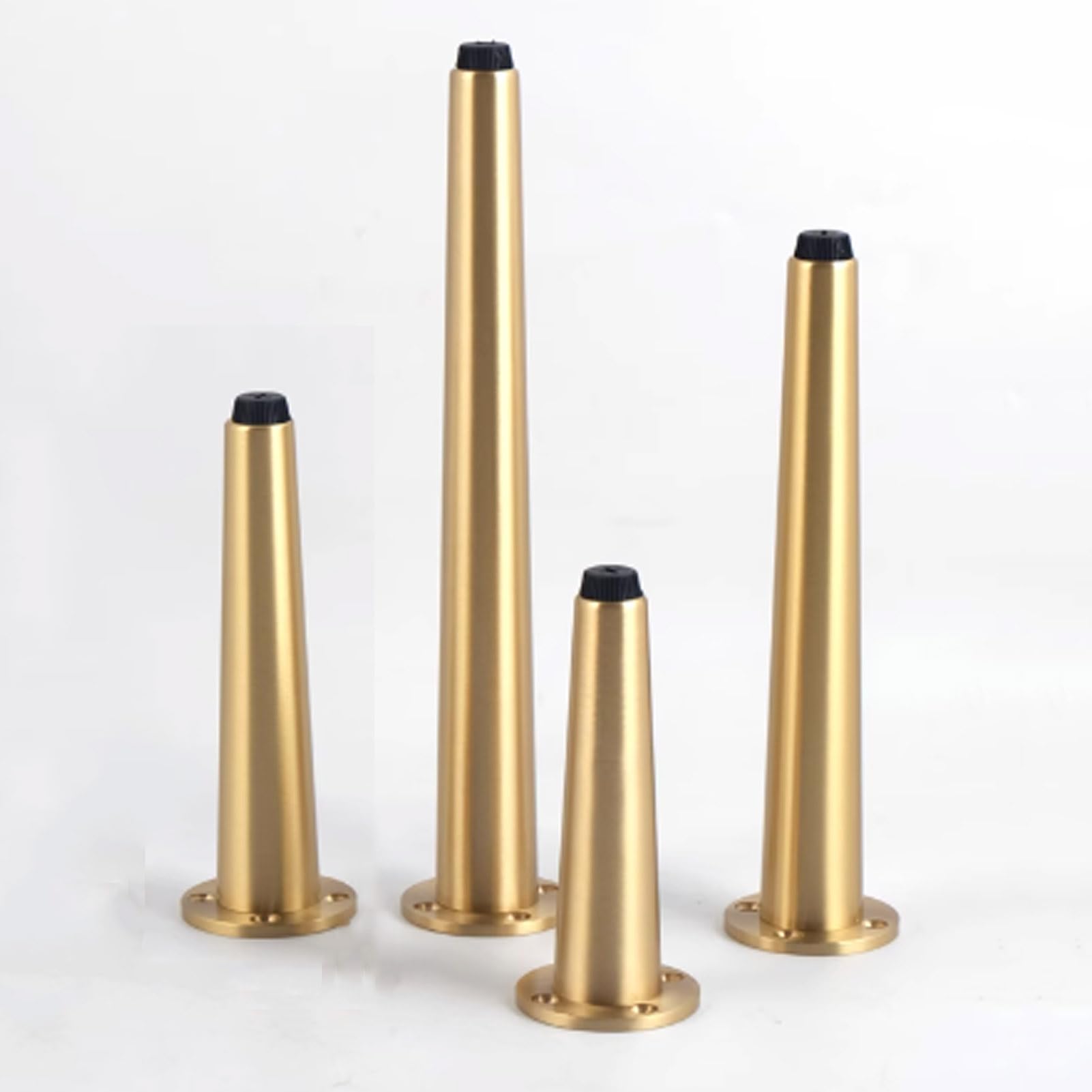 4 piedini regolabili in ottone per armadietti e tavolini da caffè, per armadietti, TV, comodini, mobili in metallo, per armadio da bagno (10 cm)