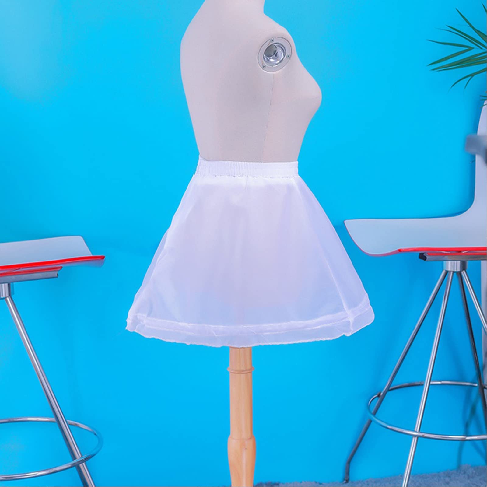 Petticoat Kleines Mädchen Petticoat Unterrock Mädchen Krinoline Unterrock A-Linie Petticoat Kurzer Unterrock für Kleid mit Reifen