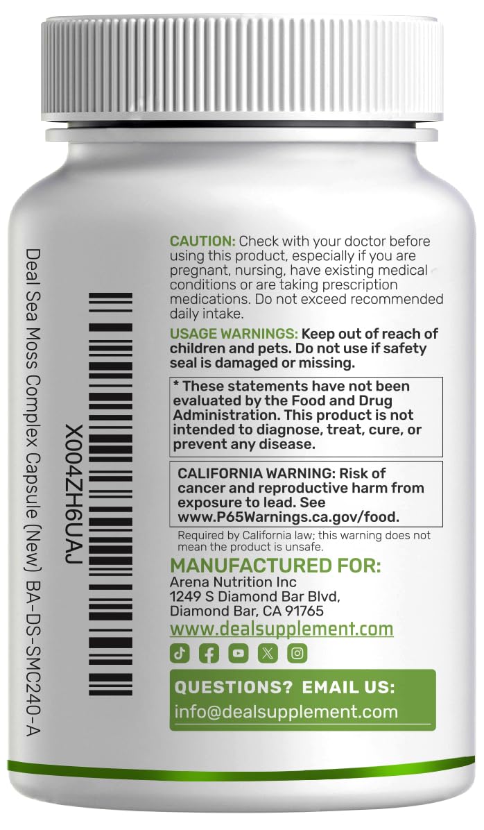 DEAL SUPPLEMENT 14-in-1 Irish Sea Moss Complex, 240 Veggie Capsules — Amazon image 7