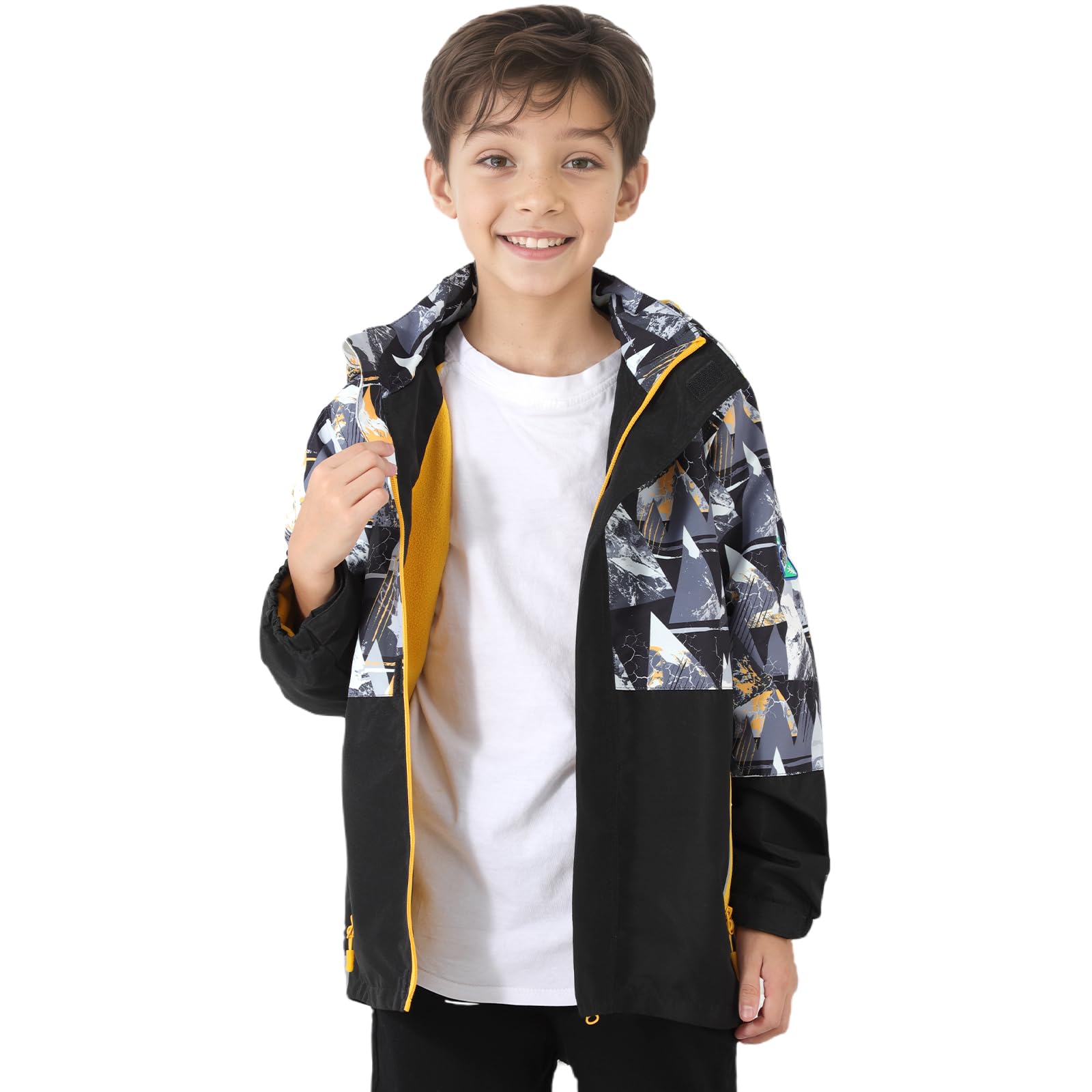 Veste Soft Shell imperméable coupe-vent garçons avec capuche automne hiver