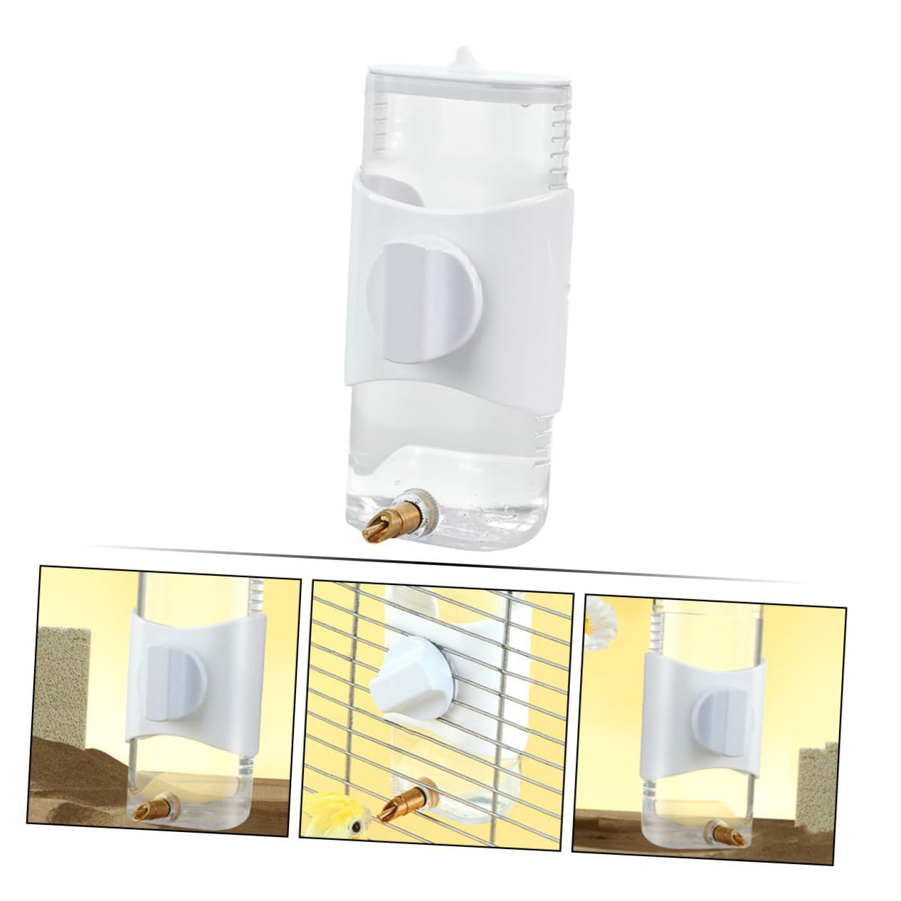 Happyyami 3pezzi Dispenser Automatico Per Uccelli Mangiatoia Per Pappagalli e Cocorite Facile Da Installare Accessorio Per Voliere Design Sicuro e Pratico