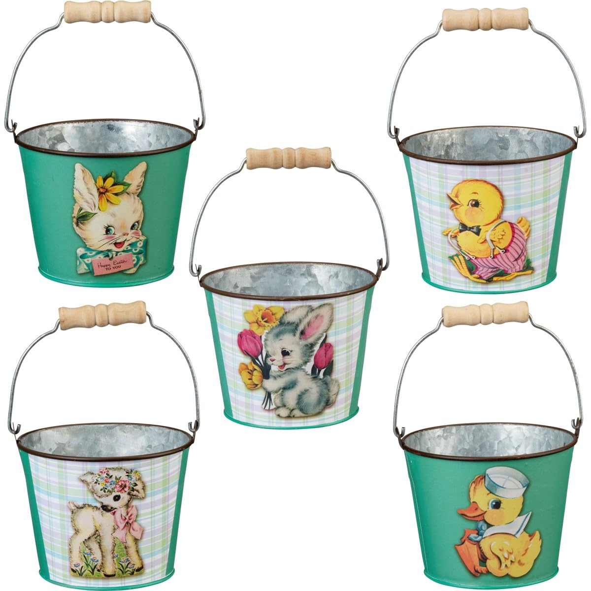 Seaux Happy Easter Primitives by Kathy pour ranger les chocolats