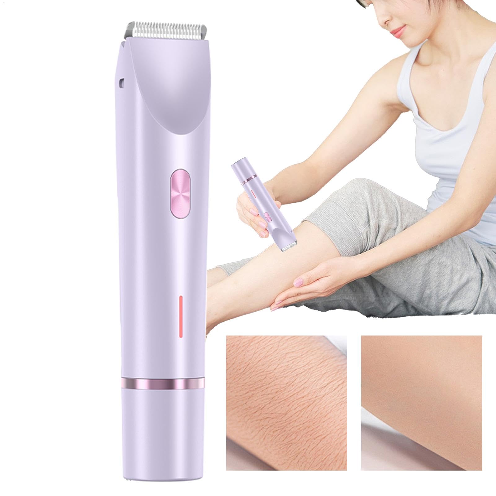 Bikini Trimmer for Women, Body Hair Trimming Tool, Gentle Wet Dry Shaver, Rechargeable Powerful Hair Groomer with Waterproof and Sturdy for Whole Body, 1 Piece