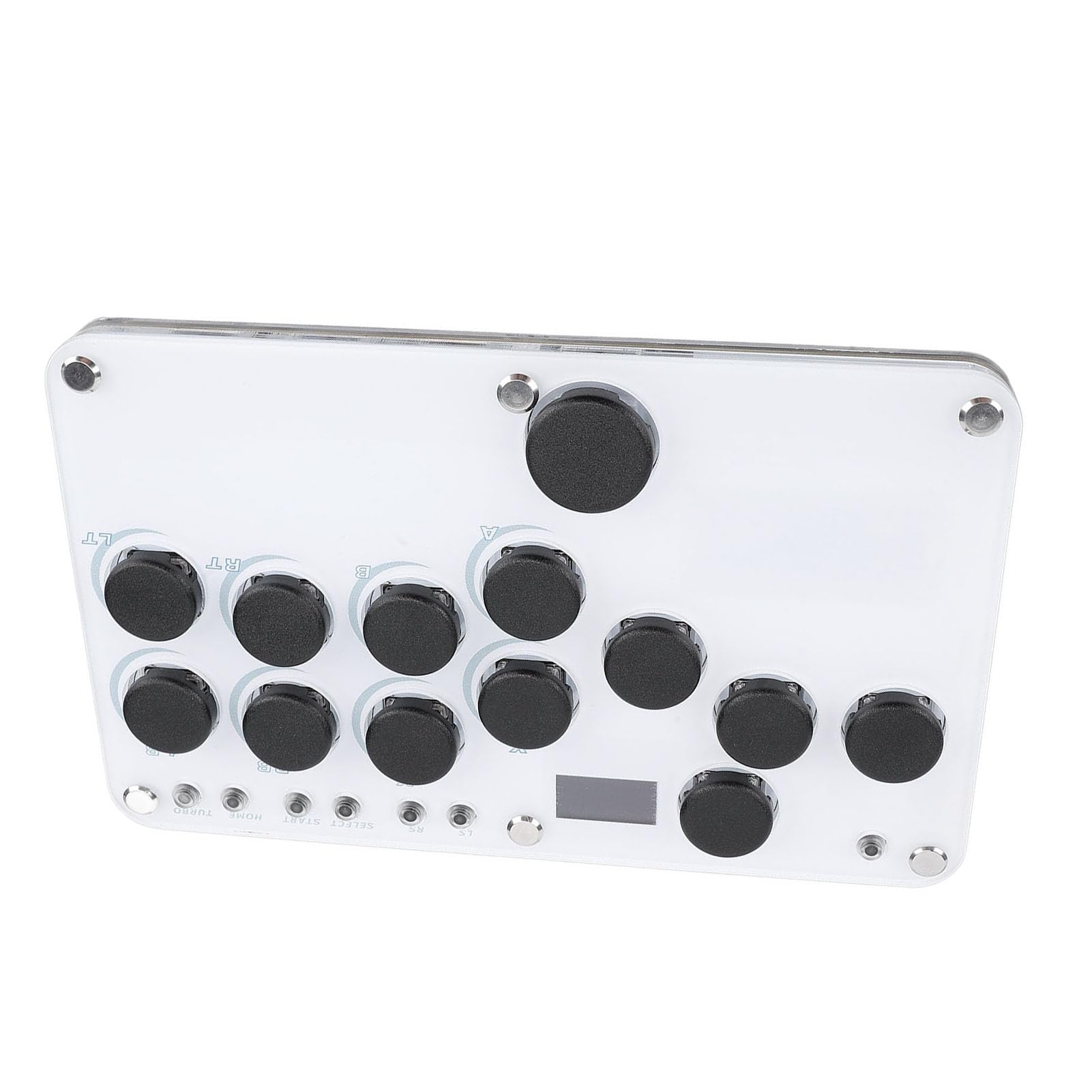 Omquot Controller da Gioco Fight con Effetti RGB per PC e Giocatori Multipiattaforma Design Portatile a 13 Tasti Satinato