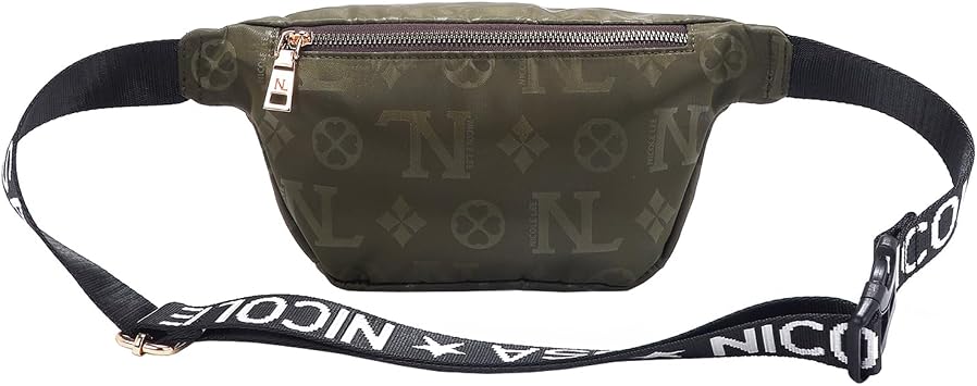 NICOLE LEE Belt Bag, Polyester Exterior, Multiple Pockets (OLIVE)