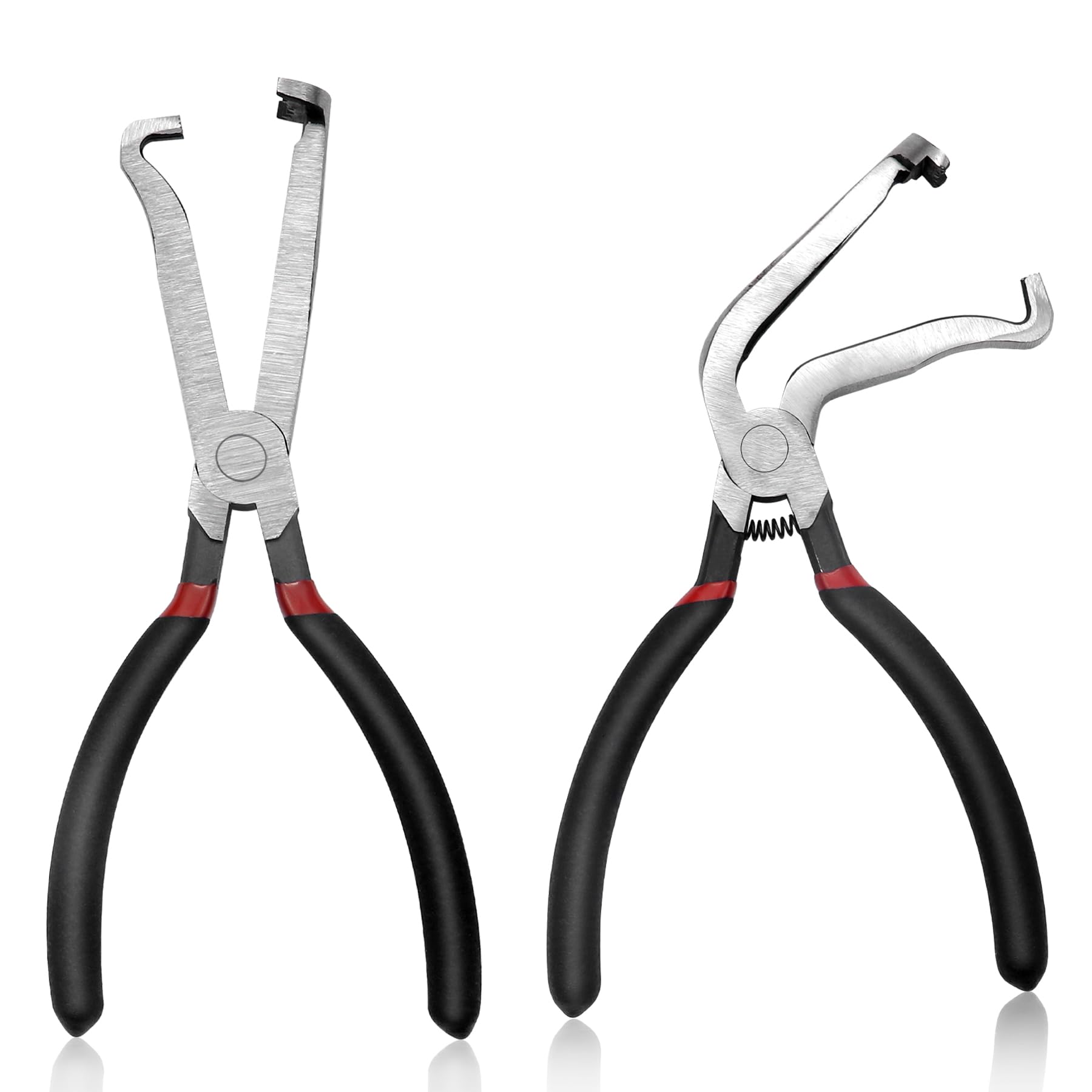 37960 Electrical Disconnect Pliers - Automotive Fuel Line & Electrical Connector Pliers, Hose Disconnect Tools for Push Tab Style Plugs (Straight Head + Bend)