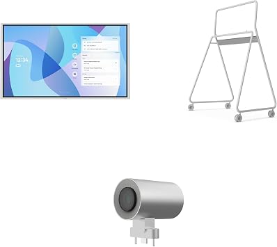 لوحة Vibe الذكية مقاس 55 بوصة + حامل + كاميرا S1 4K UHD، سبورة بيضاء رقمية مقاس 55 بوصة للمكتب والفصول الدراسية، جهاز اجتماعات العرض الإلكتروني، شاشة تعمل باللمس تفاعلية، ChromeOS