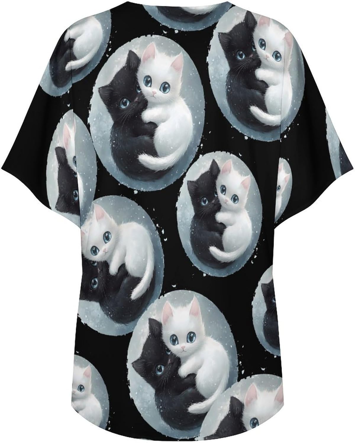 Cats Yinang Women's Open Front Cardigan Short Sleeves Jacket Lightweight Sweaters Tops