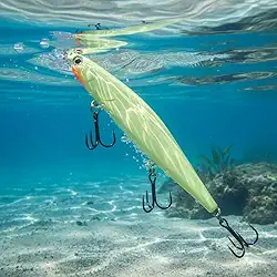 Isca Artificial Meia Água 3 Garateias Tucunaré Robalo Minnow
