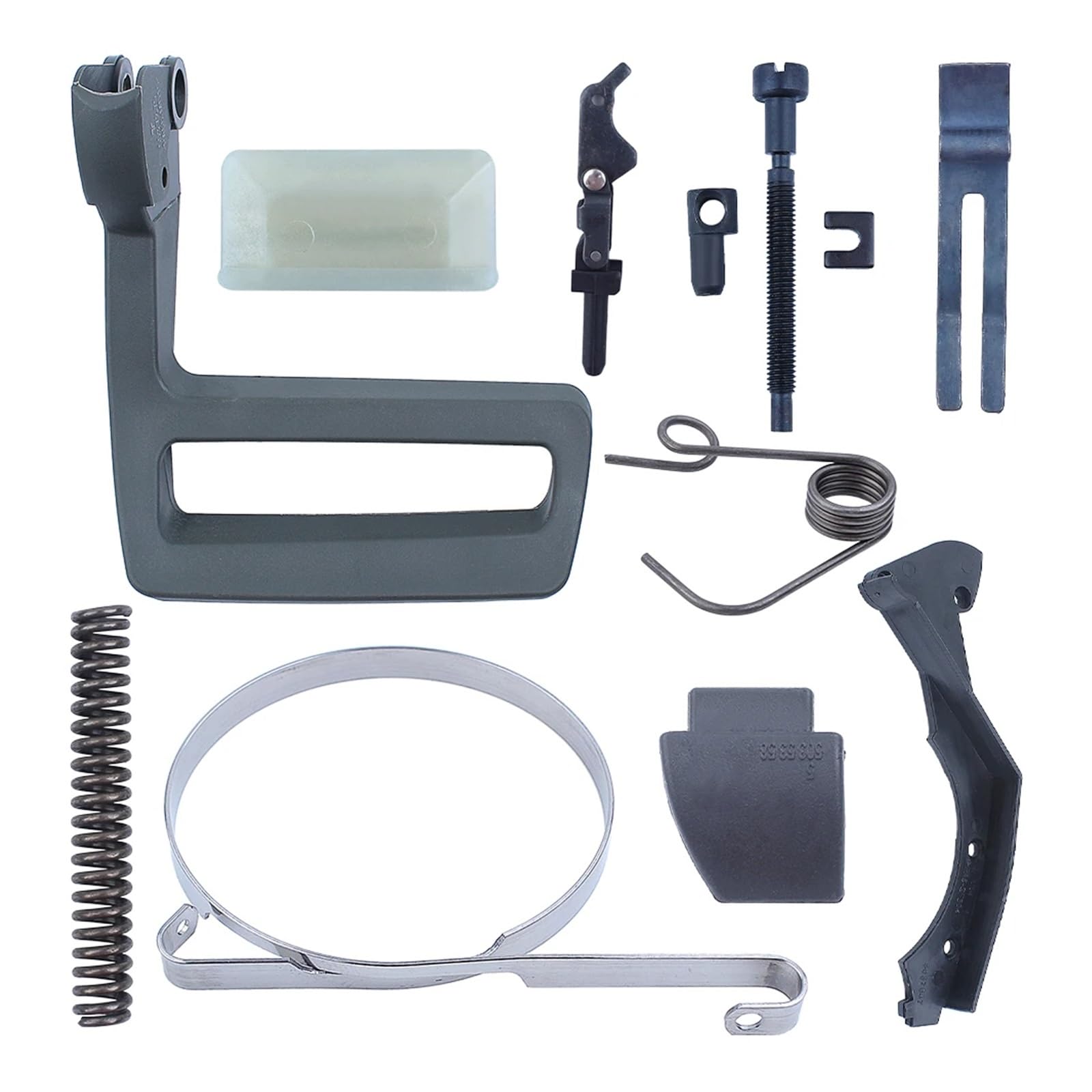 Kit de Receptor de Resorte Tensor de Banda Protectora de manija de Freno de Cadena for Motosierra H-usqvarn 266 268 272