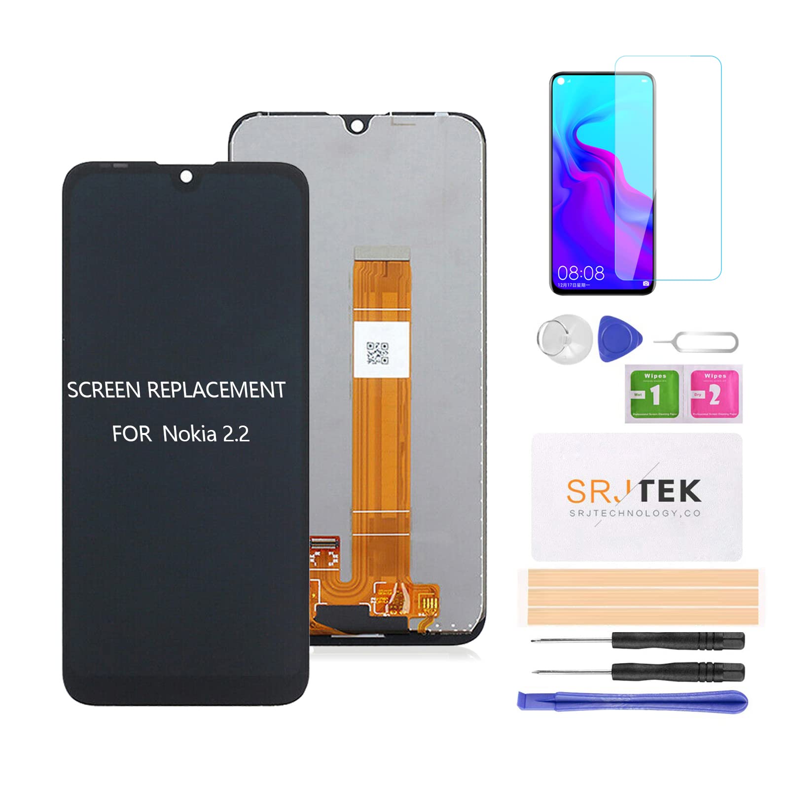 Schermo LCD Originale Nokia 2.2 TA-1183 TA-1179 TA-1191 TA-1188 Nero - Foto 8