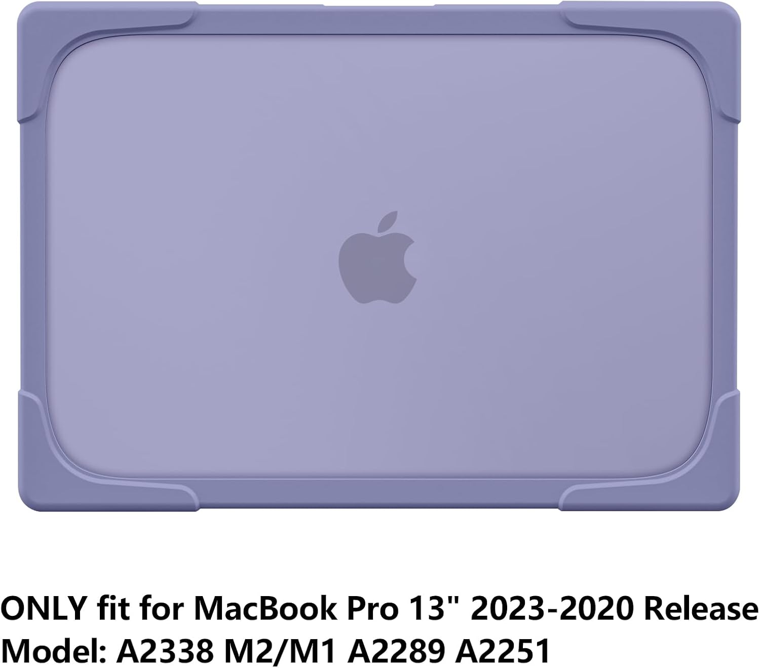 DONGKE for MacBook Pro 13 inch Case 2023 2022 2021 2020 A2338 M2 M1 A2289 A2251 with Touch Bar & Touch ID, Heavy Duty Rugged Shockproof Plastic Hard Shell with Fold Kickstand, Lavender Gray