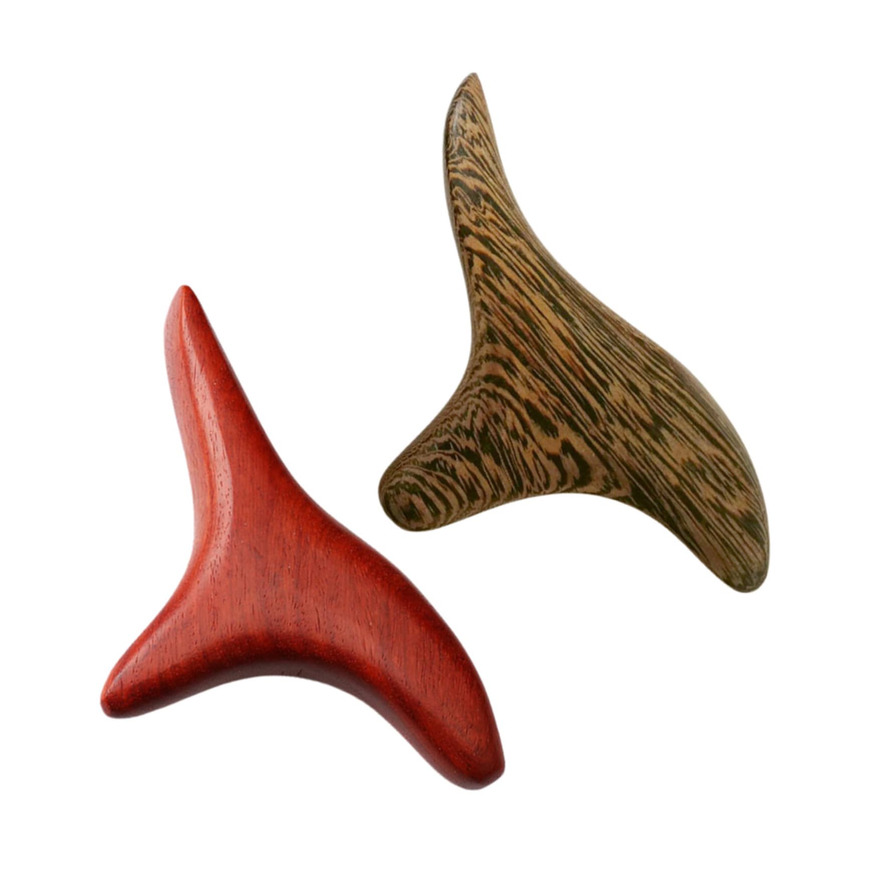 Bâtonnets de Massage en Bois Synthétique 2 Pièces, Légers et Compacts, Design Ergonomique pour Soin Corporel à Domicile Salon de Beauté
