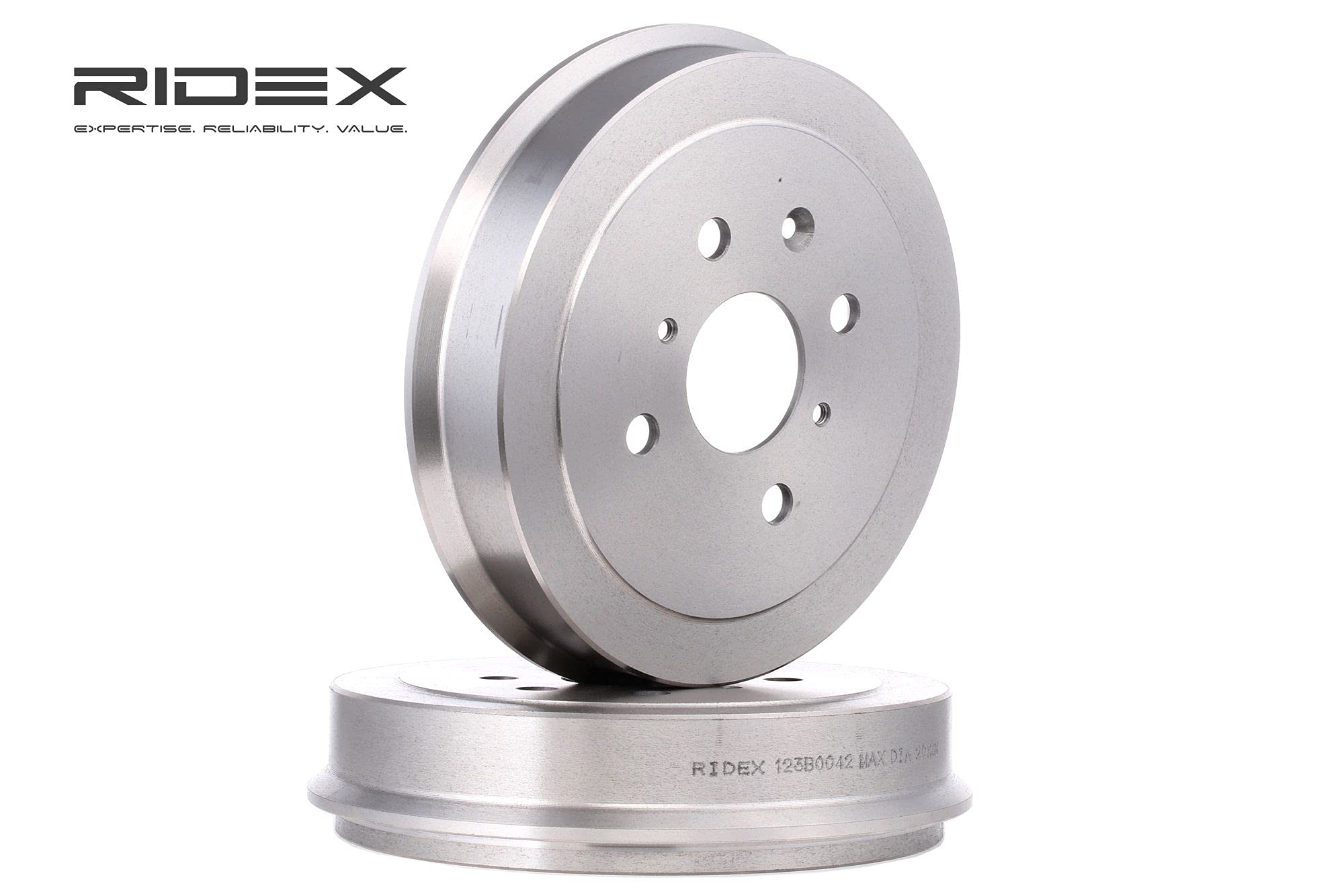 RIDEX 123B0042 2x Tamburo freno Posteriore Compatibilità con TOYOTA AYGO WNB1, KGB1