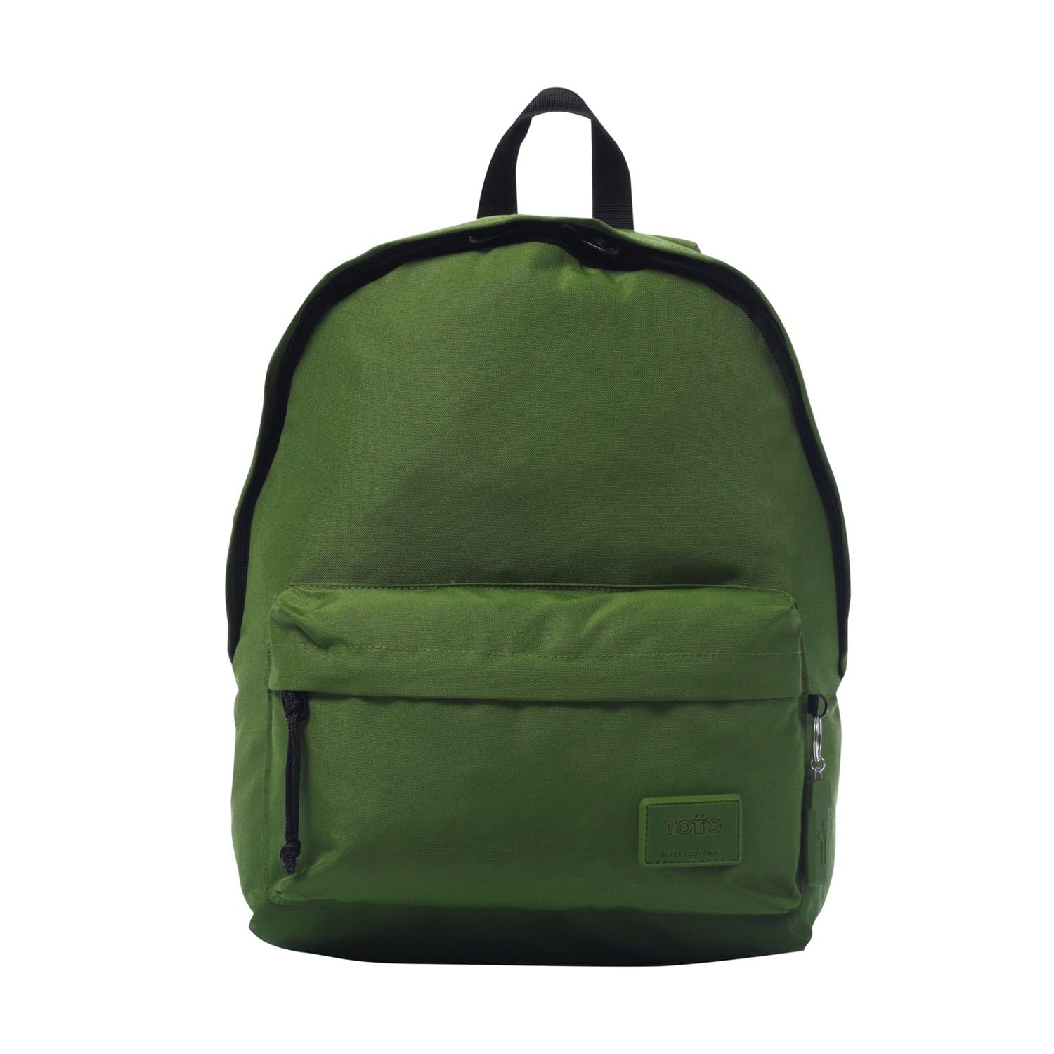 TOTTO Pack Mochila y Estuche, Modelo Kalex, Estuche Redondo, Mochila para Ordenador Portátil 14 Pulgadas, 2 Bolsillos, Organizador Interno con Llavero Extraíble, Correas en S, Color Cedar Green