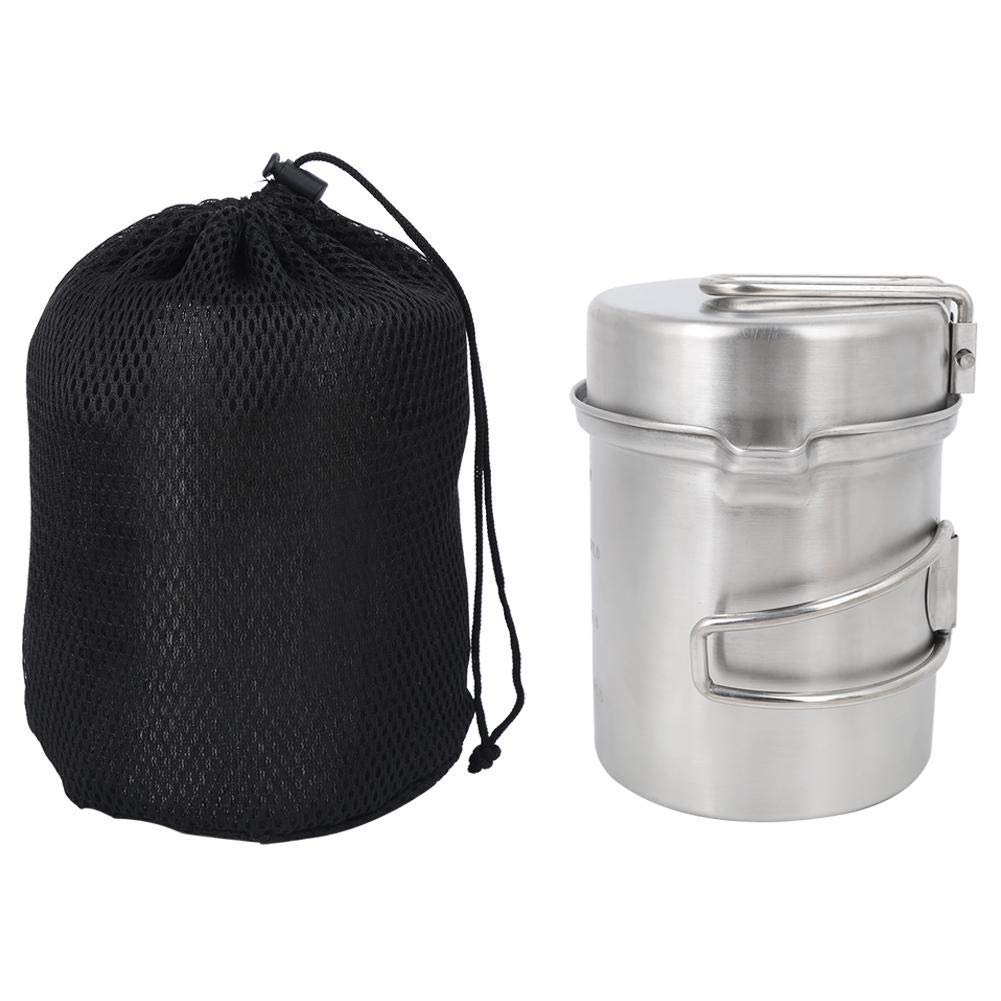 VGEBY en Plein air Portable Pique-Nique en Acier Inoxydable Batterie De Cuisine Set Pot Cuisson Camping Randonnée