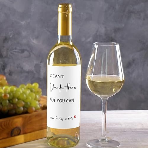 Miniatura 2 de Etiquetas de vino para anuncios de embarazo, 8 unidades ● Etiquetas de vino para anuncios de bebé, anuncio de embarazo para tías, revelación