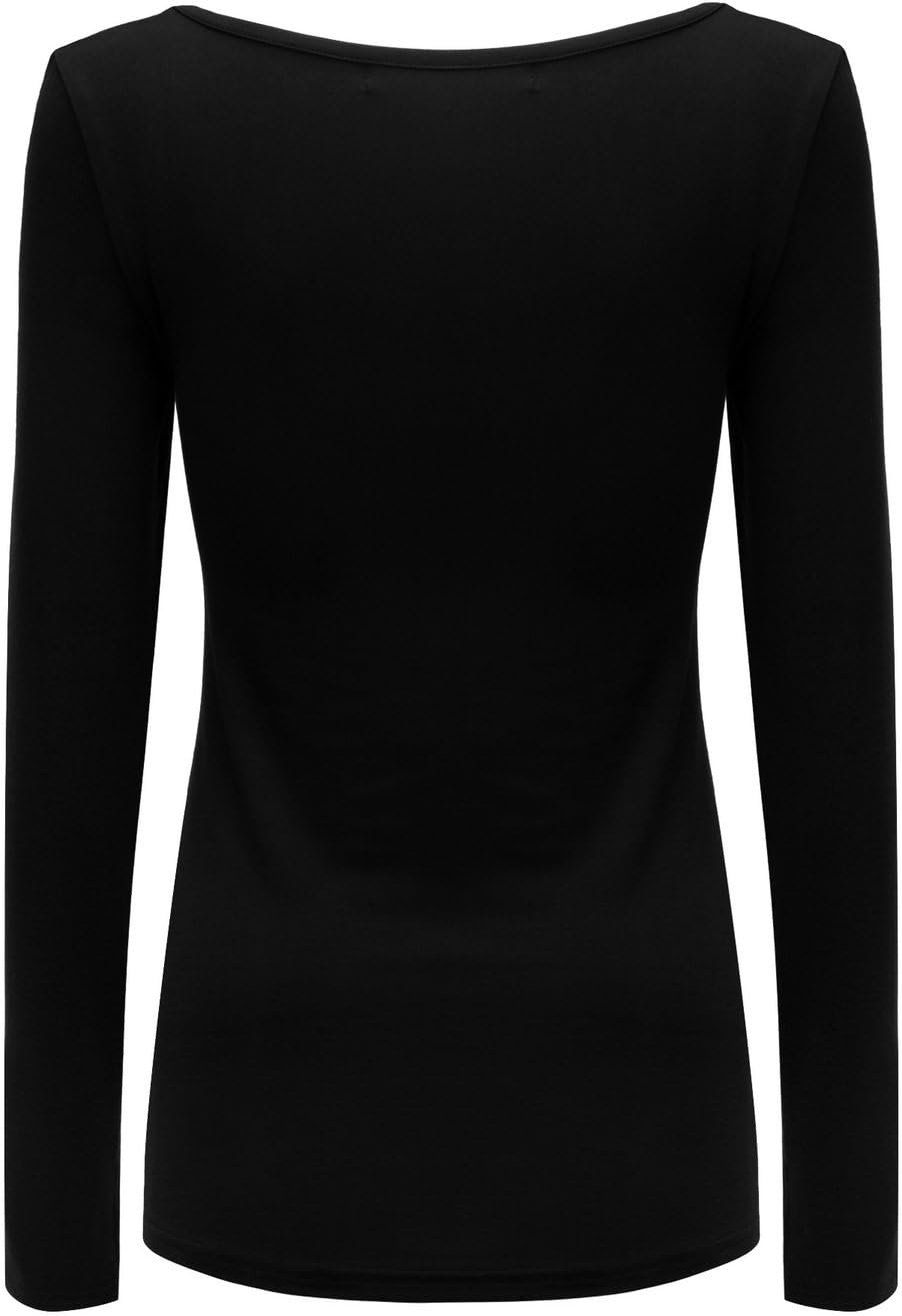 OThread & Co. Women's Long Sleeve T-Shirt V-Neck Basic Layer Stretchy Shirts - Image 4