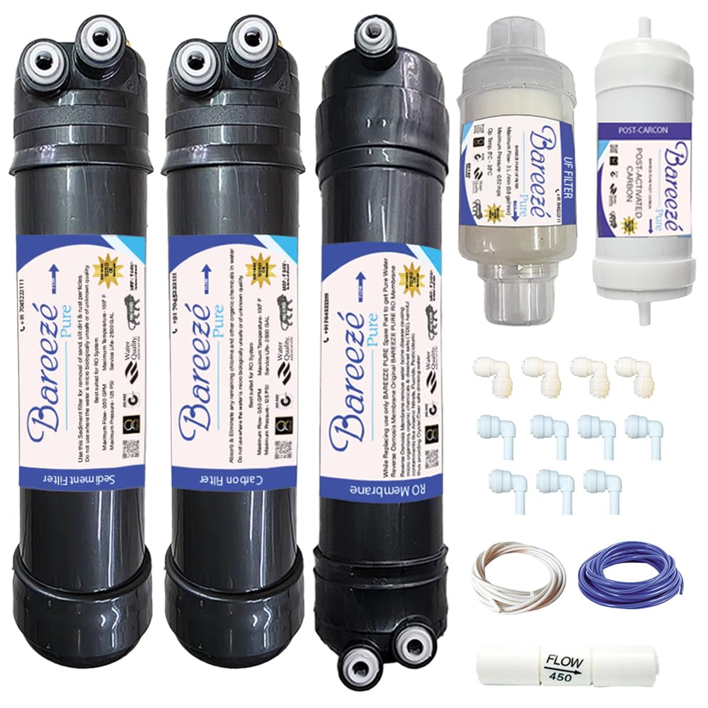 Bareeze Pure Service Filter Kit Compatible with Aquasure Maxima RO+UF Water Purifier-image-44