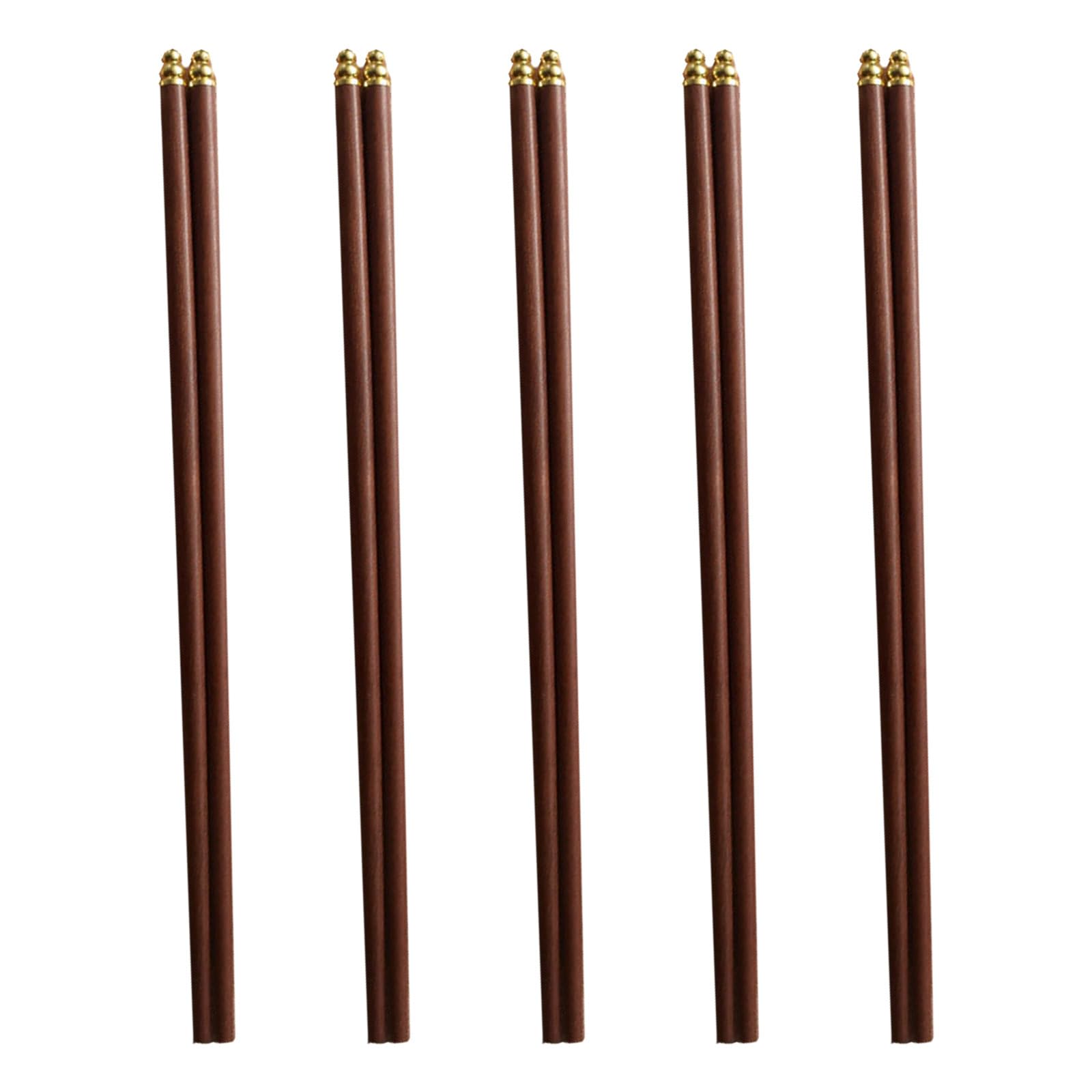 MALSSE 5 Pair Traditional Chinese Wood Chopsticks Earting Utensils for Cooking and Eating in Restaurants or Home Chopsticks