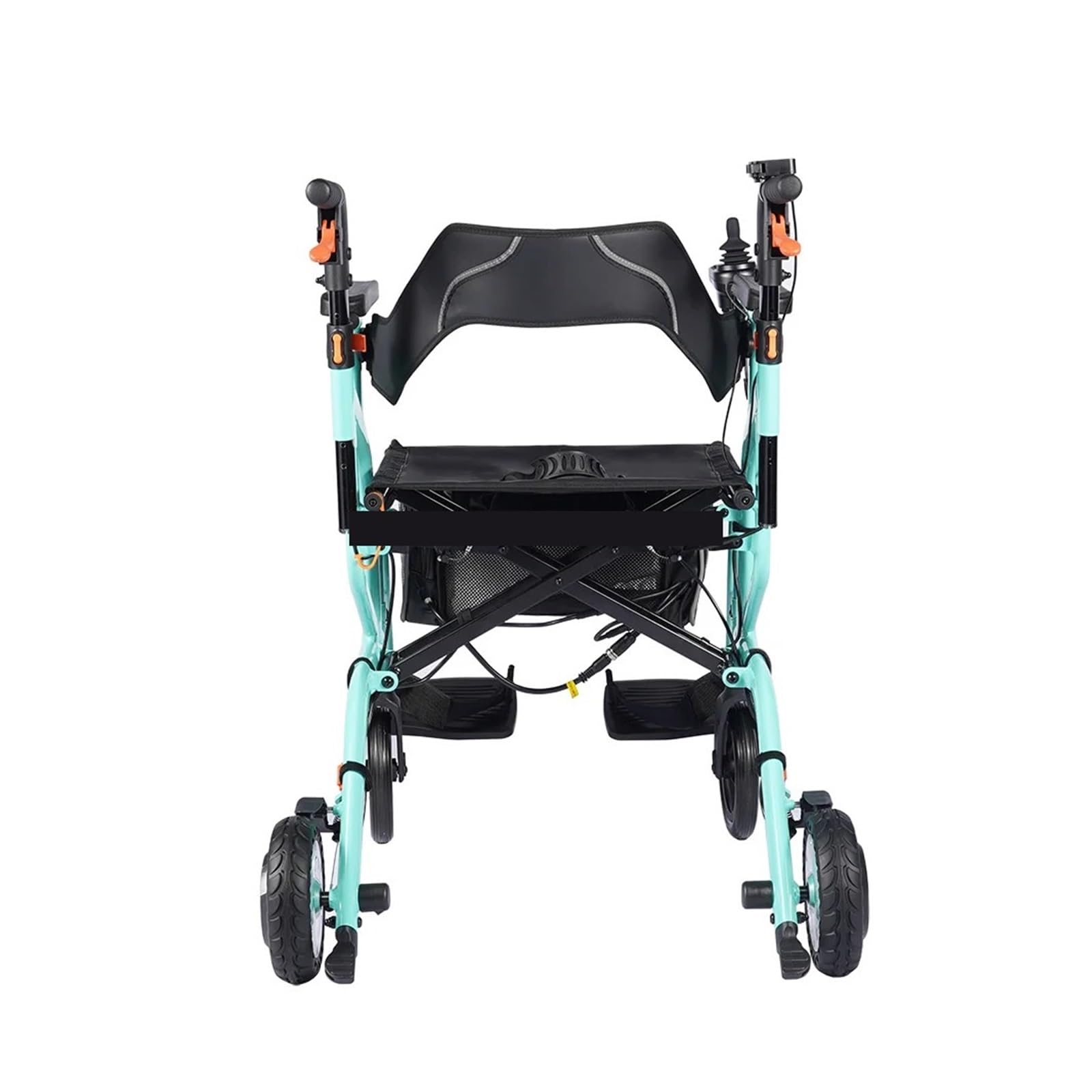 Assistenza Sanitaria Sedia A Rotelle Elettrica Pieghevole Leggera A 4 Ruote Carrello Esterno For Anziani Elettrico For Mobilità Rollater Walker Mobilità Confortevole Fluida(Black)