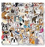 50Pcs American Bully Pitbull Dog Stickers， Pitbull Dog Vinyl Sticker for Laptop,Water Bottles Phone Computer Guitar Skateboard, for Kids Teens Girls Adults