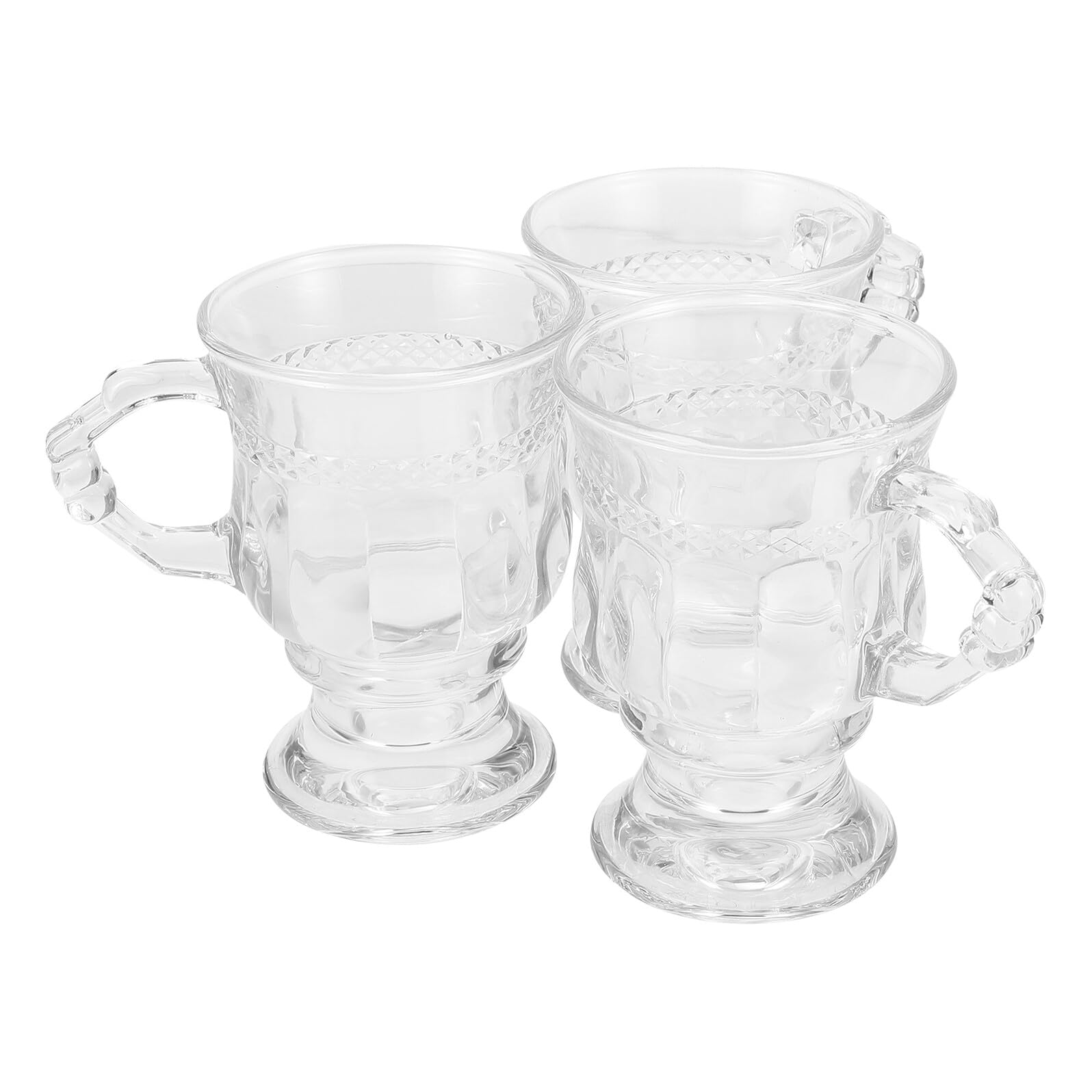 Tazas de Vidrio para Café y Té Caliente en Desayunos de Uso Diario Pack de 3