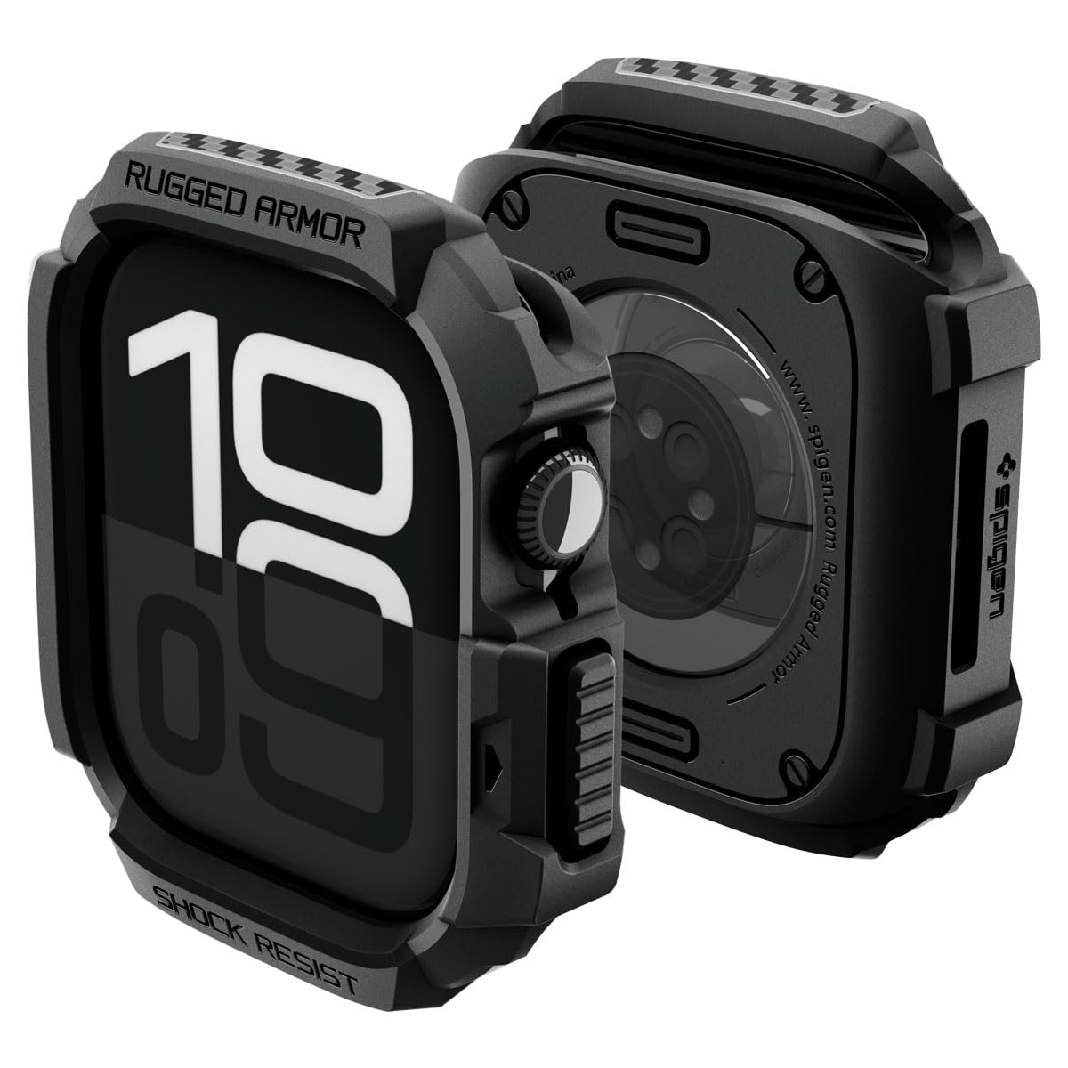 Spigen Rugged Armor 2 for Apple Watch Series 11 42mm Case, Series 10 42mm Durable TPU Cover Case - Matte Black-picture-30