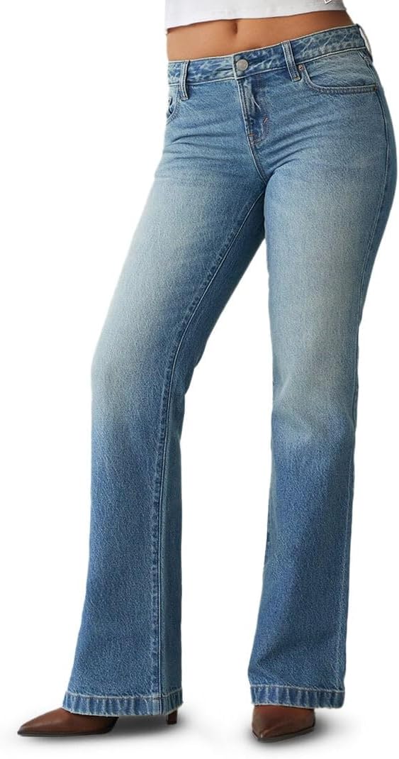 PacSun Women's Jade Low Rise Bootcut Jeans Light Blue Tint